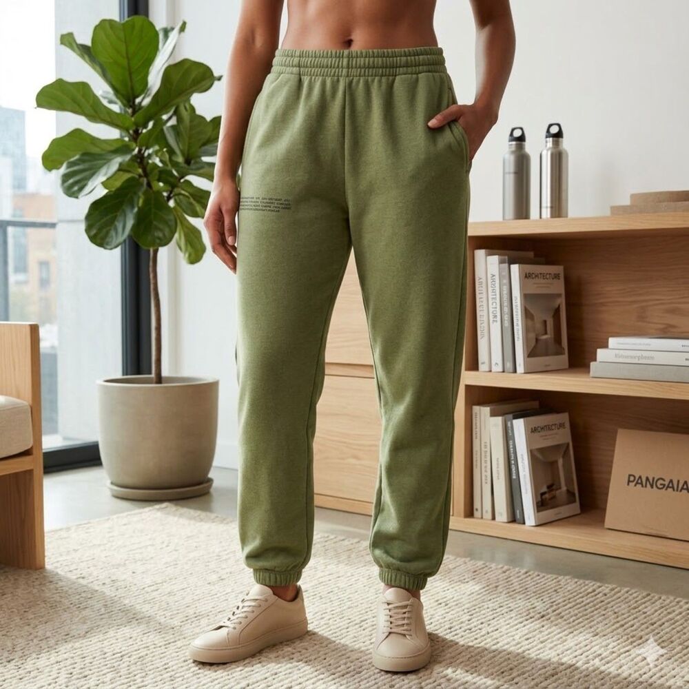 PANGAIA Green Running Active Yoga Sports Jogger Sweat Pants  Women's Size Large